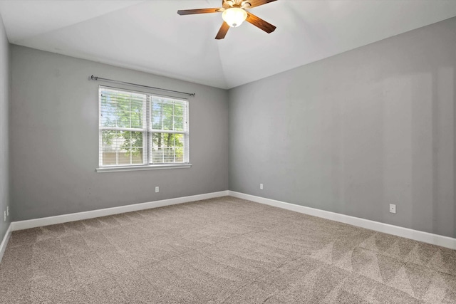 1652 Eagles Watch Way, Tallahassee, FL 32312 - unfurnished room featuring a ceiling fan, carpet floors, and lofted ceiling