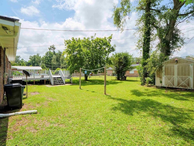 405 NW Whispering Pines Loop, Madison, FL 32340 - view of yard with a shed and a deck