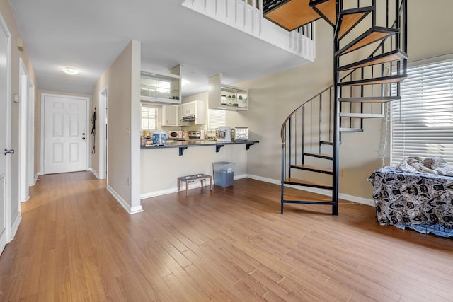 entrance foyer featuring light wood-type flooring