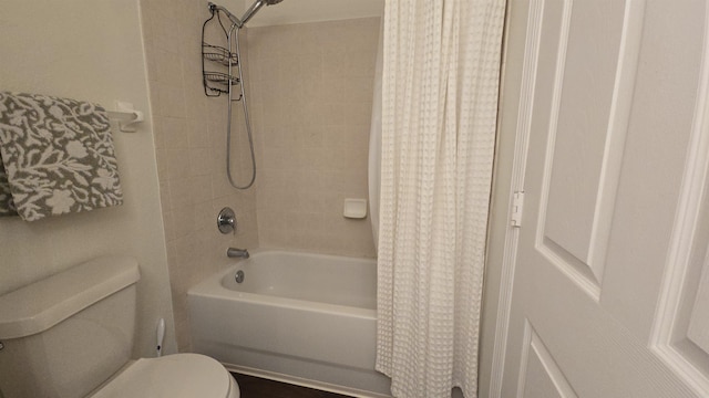 2301 Timber Oaks Ln Bldg 2, Tallahassee, FL 32304 - bathroom with toilet and shower / bathtub combination with curtain