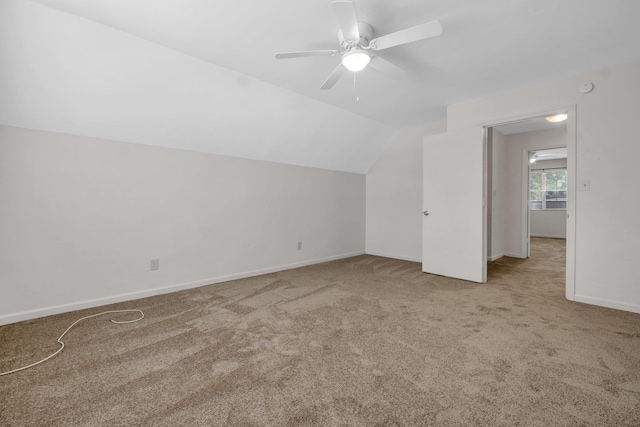 5804 Old Forge Ct, Tallahassee, FL 32317 - bonus room with carpet floors, ceiling fan, and vaulted ceiling