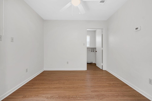 5804 Old Forge Ct, Tallahassee, FL 32317 - spare room with a ceiling fan and light wood-type flooring