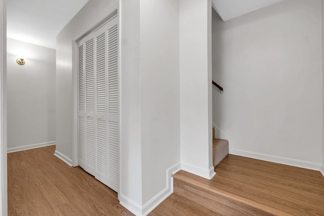 5804 Old Forge Ct, Tallahassee, FL 32317 - hall with wood finished floors and baseboards