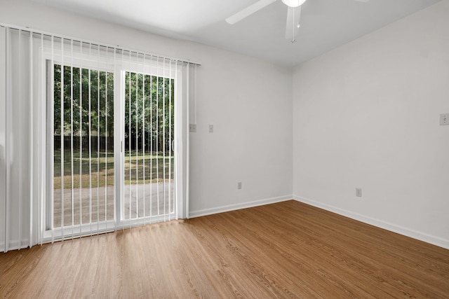 5804 Old Forge Ct, Tallahassee, FL 32317 - spare room with wood finished floors and a ceiling fan