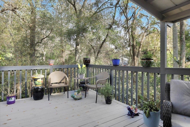 view of wooden deck