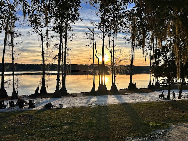 view of water feature