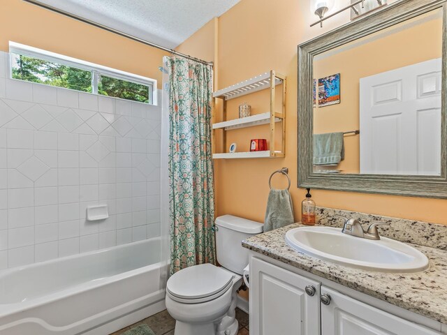 7214 Jaffrey Ct, Tallahassee, FL 32312 - bathroom with vanity, toilet, and shower / bath combo with shower curtain