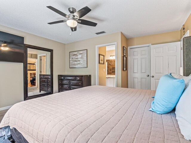 7214 Jaffrey Ct, Tallahassee, FL 32312 - bedroom featuring ensuite bath, a closet, and ceiling fan
