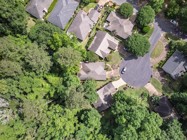 aerial view with a residential view