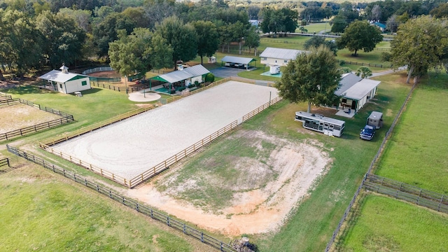 drone / aerial view featuring a rural view