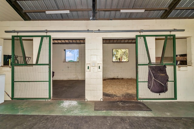 view of horse barn