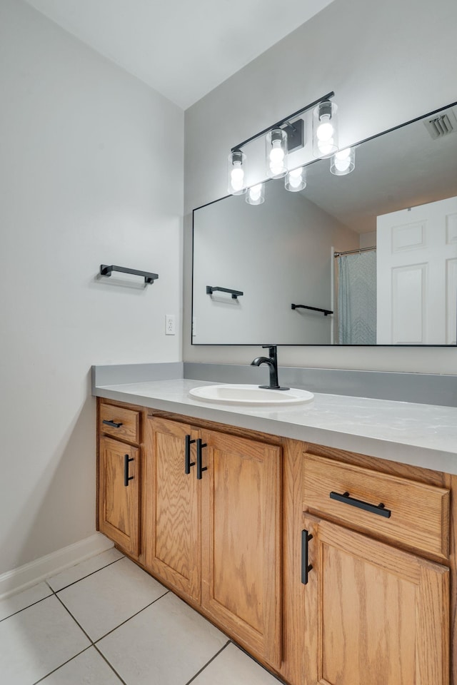 1989 Setting Sun Trl, Tallahassee, FL 32303 - full bath with vanity, tile patterned floors, and a shower with curtain