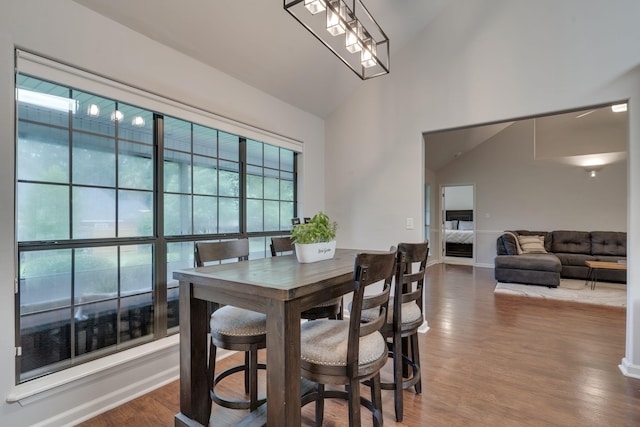 1989 Setting Sun Trl, Tallahassee, FL 32303 - dining space featuring wood finished floors and high vaulted ceiling