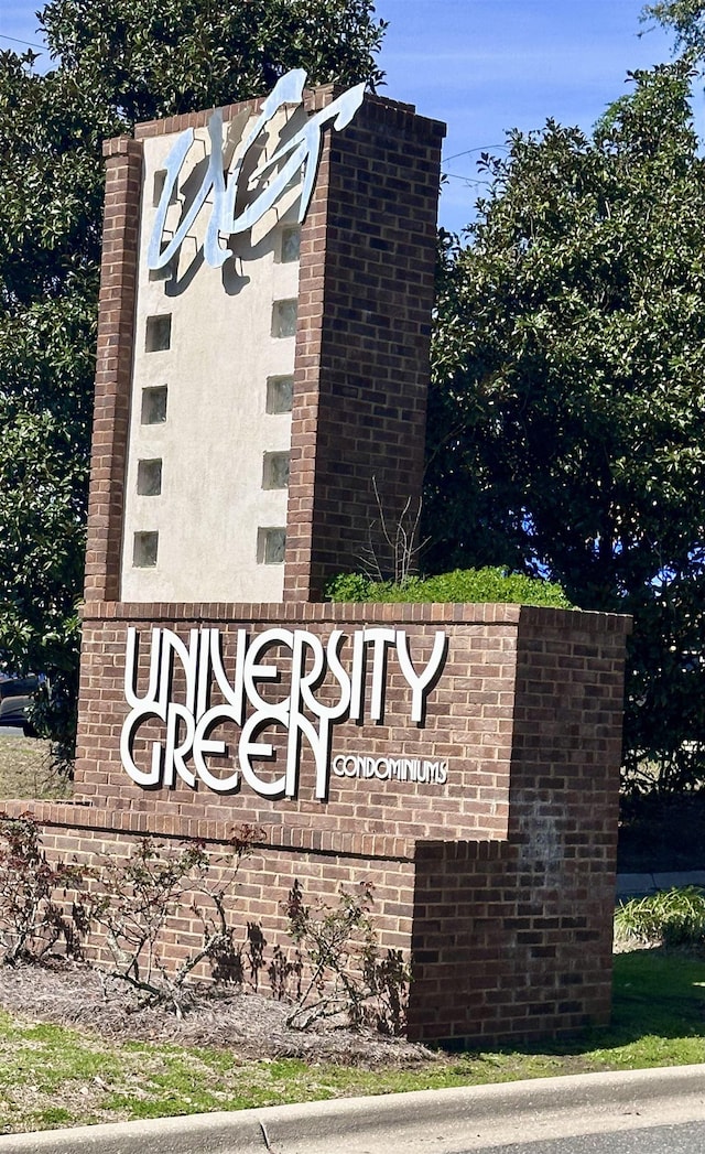 view of community sign