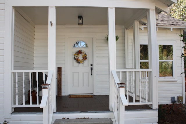 view of doorway to property