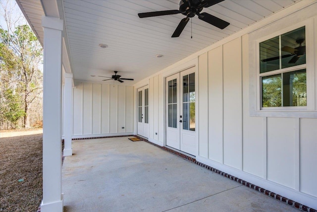 view of patio with french doors