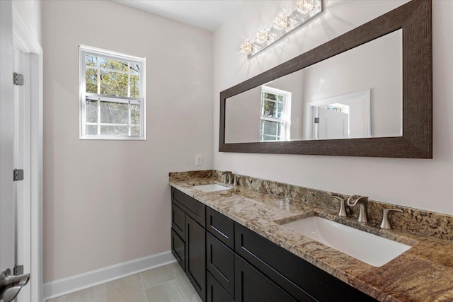 bathroom with vanity