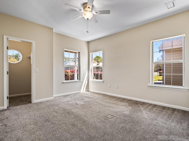 325 Chastain Ln, Tallahassee, FL 32305 - carpeted spare room with a ceiling fan, baseboards, and visible vents