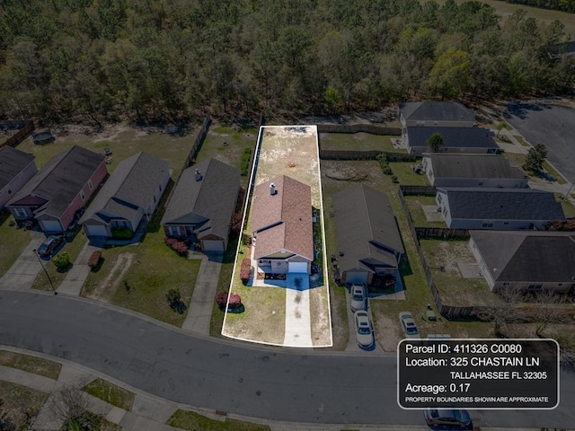 325 Chastain Ln, Tallahassee, FL 32305 - drone / aerial view featuring a residential view