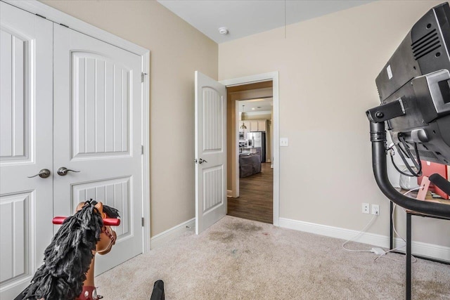 interior space with light colored carpet