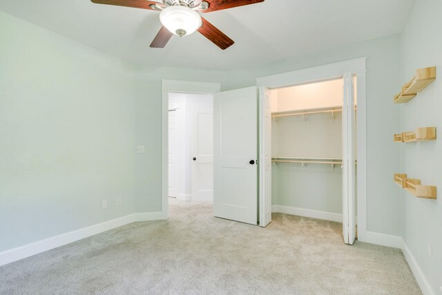 3585 Gardenview Way, Tallahassee, FL 32309 - unfurnished bedroom with carpet floors, a closet, and ceiling fan