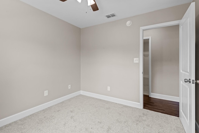 2328 Southampton Dr, Tallahassee, FL 32311 - carpeted empty room featuring ceiling fan, baseboards, and a smoke detector