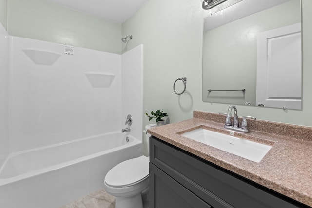 2328 Southampton Dr, Tallahassee, FL 32311 - bathroom with vanity, toilet, and shower / washtub combination