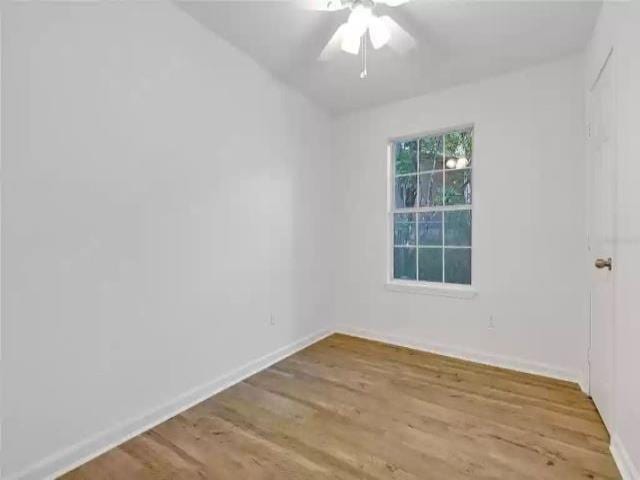 2705 Lake Henrietta St, Tallahassee, FL 32310 - unfurnished room with wood finished floors, baseboards, and a ceiling fan