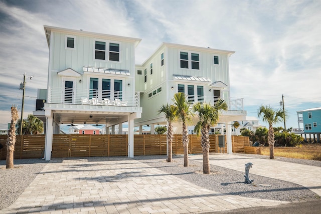 view of front of house featuring a carport