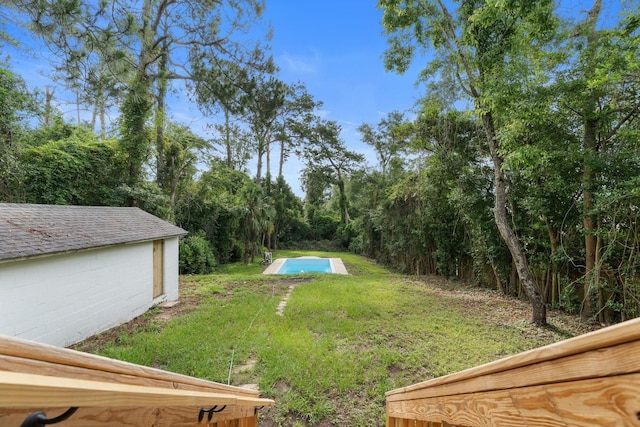 715 Caliark St, Tallahassee, FL 32304 - view of green lawn featuring an outdoor pool