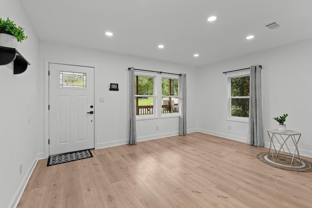715 Caliark St, Tallahassee, FL 32304 - entryway with healthy amount of natural light, light wood-type flooring, and recessed lighting