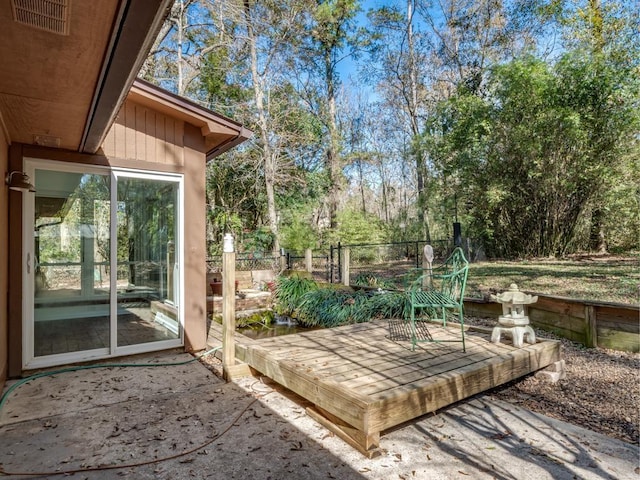 view of patio / terrace with a wooden deck