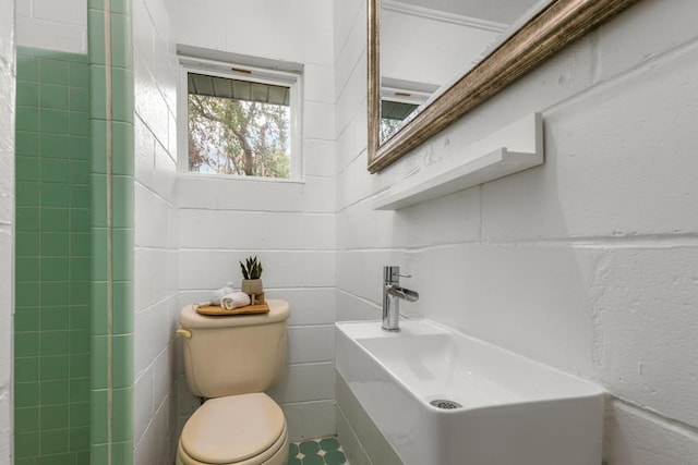 bathroom featuring sink and toilet