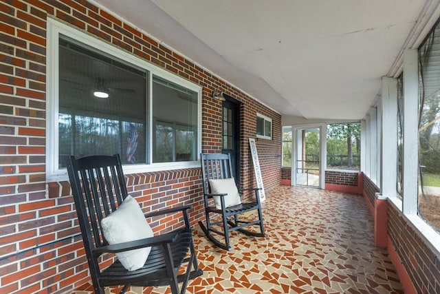 view of sunroom