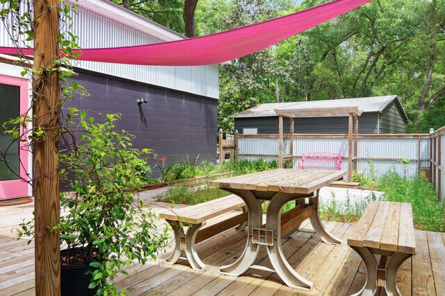 view of wooden terrace