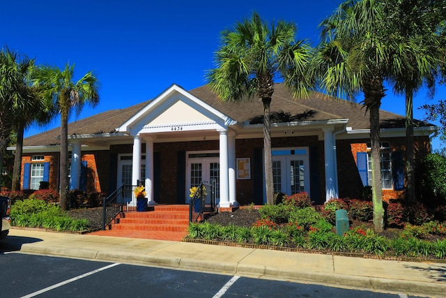 view of front of house featuring french doors