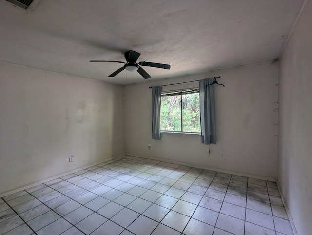 2218 Amelia Cir, Tallahassee, FL 32304 - unfurnished room featuring visible vents, ceiling fan, and light tile patterned floors