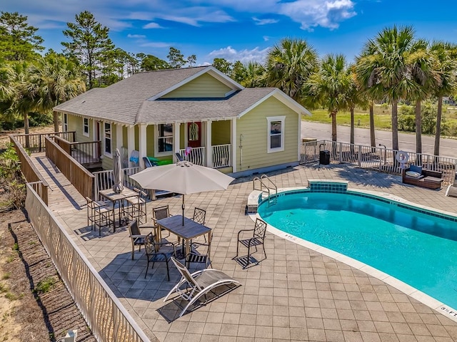 view of pool with a patio area