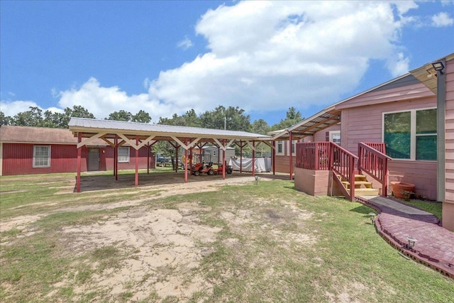 698 Liberty Rd, Quincy, FL 32351 - view of green lawn with a carport