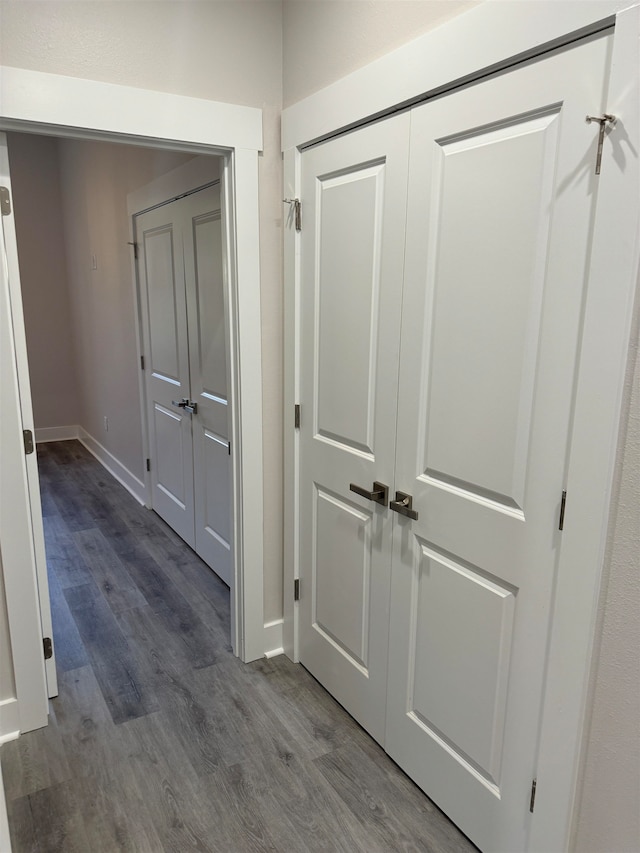 hallway featuring hardwood / wood-style floors