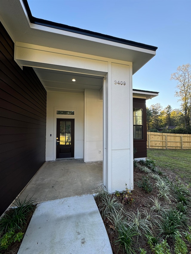 view of doorway to property