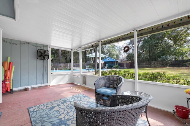 view of sunroom