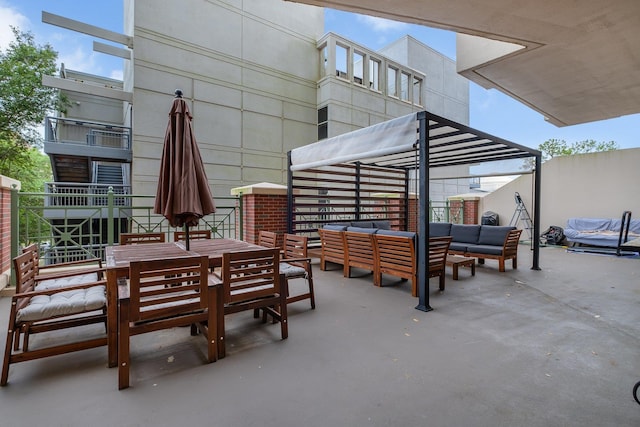 300 S Duval St # 508, Tallahassee, FL 32301 - view of patio / terrace with an outdoor hangout area and outdoor dining area