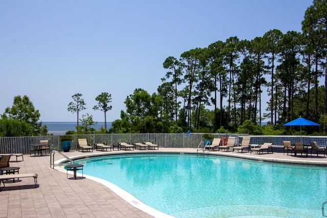 view of pool with a patio