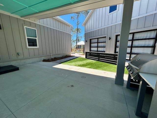 view of patio / terrace featuring area for grilling