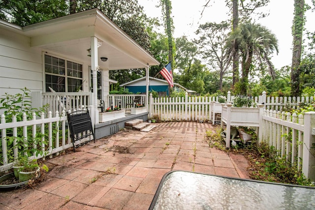319 Gaile Ave, Tallahassee, FL 32305 - view of patio / terrace featuring a porch and fence