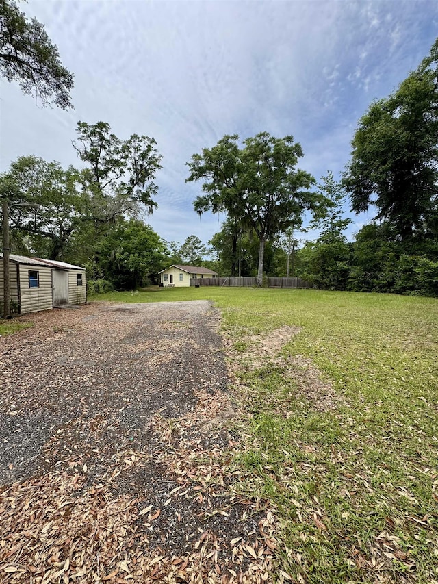 2755 Lake Bradford Rd, Tallahassee, FL 32310 - view of yard featuring an outbuilding and fence