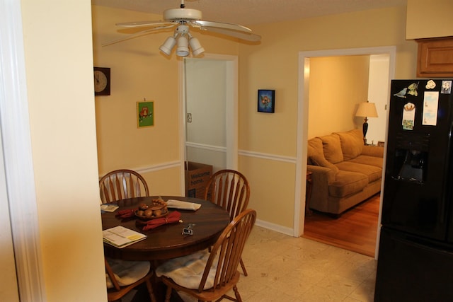 1082 Richardson Rd, Tallahassee, FL 32301 - dining room featuring a ceiling fan and light flooring