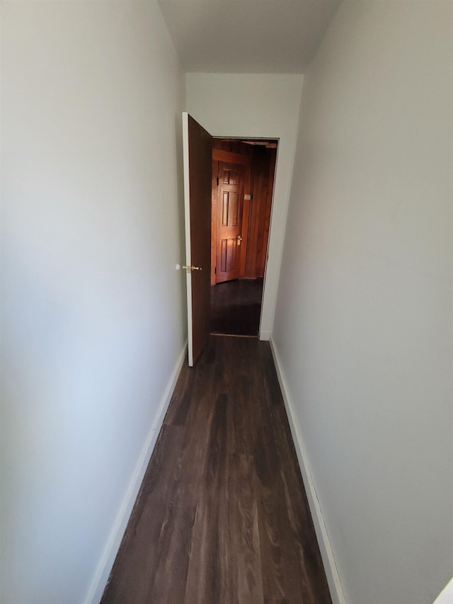16619 SW Gaskin St, Blountstown, FL 32424 - corridor featuring dark wood finished floors and baseboards
