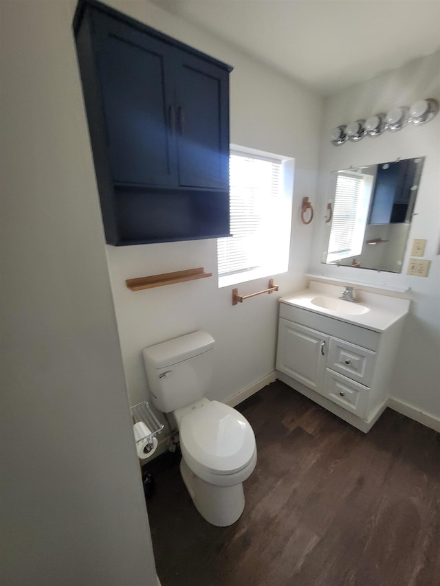16619 SW Gaskin St, Blountstown, FL 32424 - bathroom with toilet, wood finished floors, and vanity